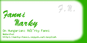 fanni marky business card